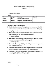 Bài tập Thực hành biên dịch | Đại học Thương Mại