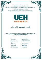 Tiểu luận Ảnh Hưởng của COVID-19 đến Giá Khoai Lang Vĩnh Long | Kinh tế vĩ mô | Trường Đại học kinh tế Thành Phố Hồ Chí Minh