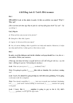 Giải Tiếng Anh 11 Unit I: ID Grammar | Friends Global