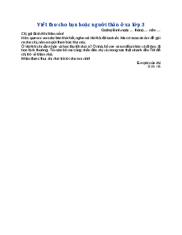 Cách viết thư cho bạn hoặc người thân ở xa  - Tập làm văn lớp 3 Kết nối tri thức