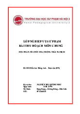Bài tiểu luận Môn Tổ chức hoạt động trải nghiệm | Đại học Sư phạm Hà Nội 2