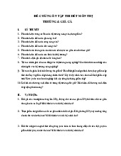 Đề cương ôn tập môn Thị trường giá cả học kỳ 1 năm học 2023- 2024.| Học viện Nông nghiệp Việt Nam