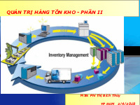 Bài giảng quản trị hàng tồn kho | Trường Đại học Thương mại