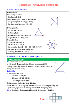 Phương pháp giải bài 1 Hình vuông tam giác đều lục giác đều Toán 6 Chân trời sáng tạo