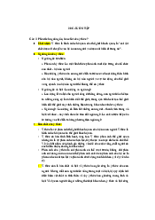 Đề cương triết 20 câu ôn tập học kì 1 - Môn triết học | Học viện Phụ nữ Việt Nam