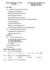 Đề cương cuối kỳ 1 Toán 12 năm 2025 – 2026 trường THPT Hoàng Văn Thụ – Hà Nội