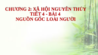 Giáo án điện tử Lịch Sử 6 KNTT - Bài 4(Tiết 4) Kết Nối Tri Thức Với Cuộc Sống:  Nguồn gốc loài người.