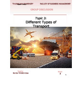 English 1 - Group 3 Essay: Exploring Different Types of Transport