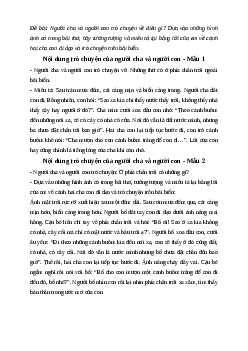 Người cha và người con trò chuyện về điều gì? | Văn mẫu 7 Cánh diều