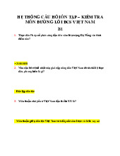 Đề cương môn đường lối đảng cộng sản việt nam- Trường Đại học bách khoa - Đại học đà nẵng
