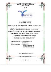 Tiểu luận PHÂN TÍCH THỰC TRẠNG VÀ ĐỀ XUẤT GIẢI PHÁP VỀ CÁC YẾU TỐ CẤU THÀNH VĂN PHÒNG ẢNH HƯỞNG ĐẾN HOẠT ĐỘNG HÀNH CHÍNH VĂN PHÒNG TRONG PHÒNG ĐÀO TẠO  môn Quản tri học - Trường Đại học Thủ Dầu Một.