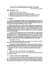 Hành Vi Sức Khỏe Dưới Góc Độ Văn Hóa