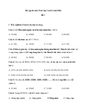 Bộ 4 đề ôn tập hè lớp 3 lên lớp 4 môn Toán sách Cánh Diều