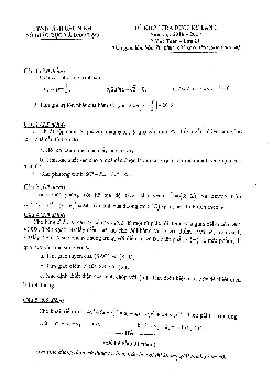 Đề kiểm tra định kỳ Toán 11 lần 1 năm 2018 – 2019 sở GD và ĐT Bắc Ninh