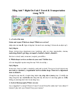 Tiếng Anh 7 Right On Unit 5 Travel & Transportation trang 78 79