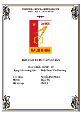 Báo cáo thực tập cơ bản mạch đếm số 00 59 | Thực tập cơ bản | Trường Đại học Bách khoa Hà Nội