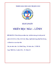 Phân tích quan niệm duy vật biện chứng về mối quan hệ giữa vật chất và ý thức | Bài tập lớn môn triết học mác - lênin