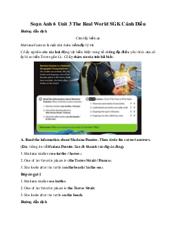 Soạn Anh 6 Unit 3 The Real World SGK Cánh Diều