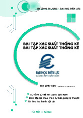 Bài Tập Tổng Hợp Xác Suất Thống Kê | Đại học Điện lực