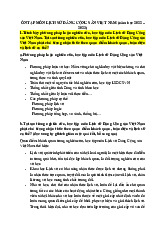 Ôn tập Môn Lịch sử Đảng | Đại học Sư Phạm Hà Nội