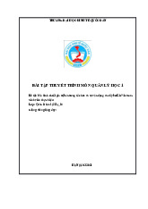 Mô hình chuỗi giá trị bên trong tổ chức và sự vận dụng vào CyberKid Vietnam | Bài tập thuyết trình môn Quản lý học