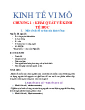 Chương 1 khái quát về kinh tế học; chương 2 cung cầu và giá trị trường