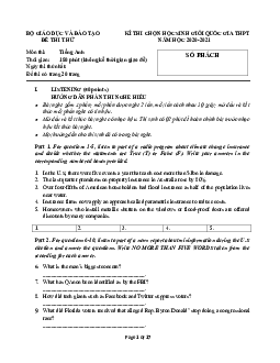Nec Mock test - Đề thi thử kì thi chọn học sinh giỏi quốc gia THPT năm học 2020-2021