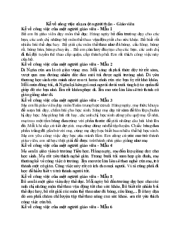 Viết 4 - 5 câu kể về công việc của một người thân | Tập làm văn lớp 2 | Kết nối tri thức