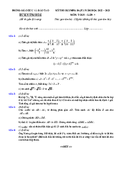 Đề Olympic Toán 7 đợt 1 năm 2022 – 2023 phòng GD&ĐT Ứng Hòa – Hà Nội