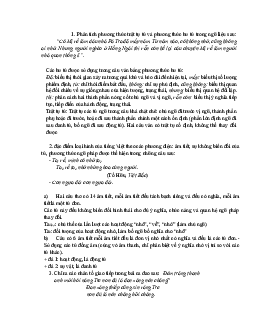 Đề cương ôn tập cơ sở ngôn ngữ