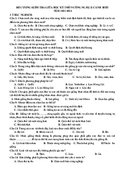 Đề cương ôn tập giữa học kì 1 môn Công nghệ 11 sách Cánh diều