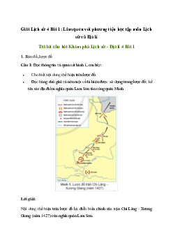 Giải Lịch sử Địa lí lớp 4 Bài 1: Làm quen với phương tiện học tập môn Lịch sử và Địa lí | Cánh diều