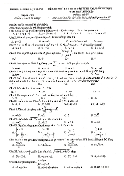 Đề thi thử Toán tuyển sinh 10 năm 2019 – 2020 phòng GD&ĐT Lục Nam – Bắc Giang