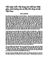 Tiểu luận triết: Nội dung của triết phật giáo, ảnh hưởng của nó đến đời sống xã hội Việt Nam | Trường Đại học Mỏ - Địa Chất