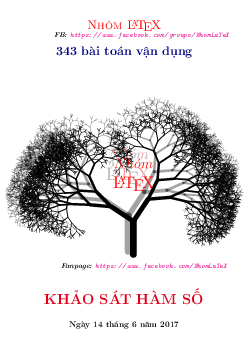 343 bài toán vận dụng khảo sát hàm số và các bài toán liên quan – Nhóm LaTex Toán 12