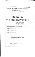Bài giải bài 1 - bài 6 | Môn Thí nghiệm vật lý 2 - Đại học Sư phạm Kỹ thuật Thành phố Hồ Chí Minh