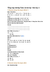 Tổng hợp bài tập Toán ôn hè lớp 1 lên lớp 2