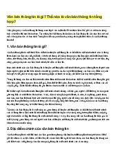 Văn bản thông tin là gì? Thế nào là văn bản thông tin tổng hợp? | Ngữ văn 9