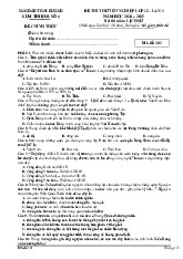 Đề thi thử tốt nghiệp THPT 2025 môn Lịch sử lần 1 cụm số 4, Hải Dương