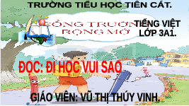 Giáo án điện tử Tiếng Việt 3 Tập 1 Bài 9 Kết nối tri thức: Đi học vui sao - Đọc