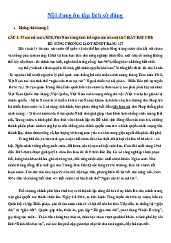 Ôn tập cuối kì | Lịch Sử Đảng Cộng Sản Việt Nam | Đại học Khoa học Xã hội và Nhân văn, Đại học Quốc gia Thành phố HCM