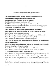 ĐỀ CƯƠNG ÔN TẬP SINH HỌC ĐẠI CƯƠNG CHO KỲ THI FINAL EXAM | Đại học Lâm nghiệp