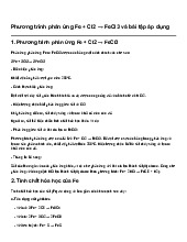 Phương trình phản ứng Fe + Cl2 → FeCl3 và bài tập áp dụng | Hoá học 8