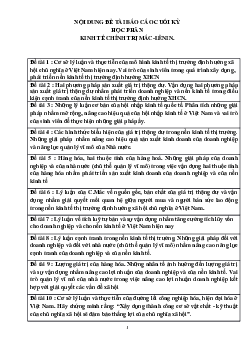 Đề tài môn kinh tế chính trị cuối kỳ 2020-2021