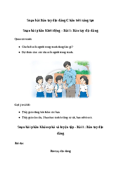 Soạn bài Bàn tay dịu dàng trang 9 | Tiếng việt lớp 2 | Chân trời sáng tạo