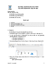 Bài tập thực hành đồ họa máy tính - các đối tượng đồ họa cơ bản | Đại học Bách Khoa, Đại học Đà Nẵng