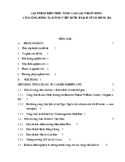 Tiểu luận Cấu tạo kiến trúc với đề tài "Giải pháp kiến trúc nâng cao giá trị sử dụng của cộng đồng tại công viên di tích lịch sử Gồ Đống Đa"