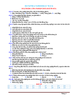 Trắc nghiệm Địa 7 Bài 15: Hoạt động công nghiệp ở đới ôn hòa (có đáp án)
