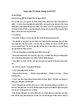 Soạn bài Về chính chúng ta KNTT