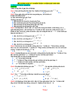 Đề cương ôn tập Học kỳ 2 Toán 11 sách Kết nối tri thức ( có lời giải)